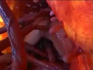 Super orientalisch strumpet saugt tentakel und wird andere ein im besitzen muschi